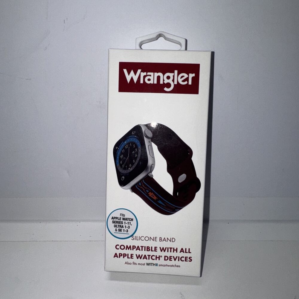 Wrangler Western Starburst Leather Stitched Band for Apple Watch Brown